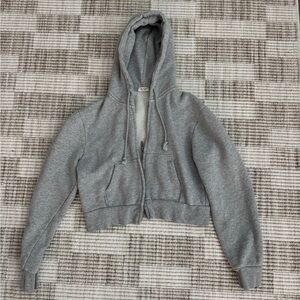 Brandy Melville Gray Cropped Hoodie